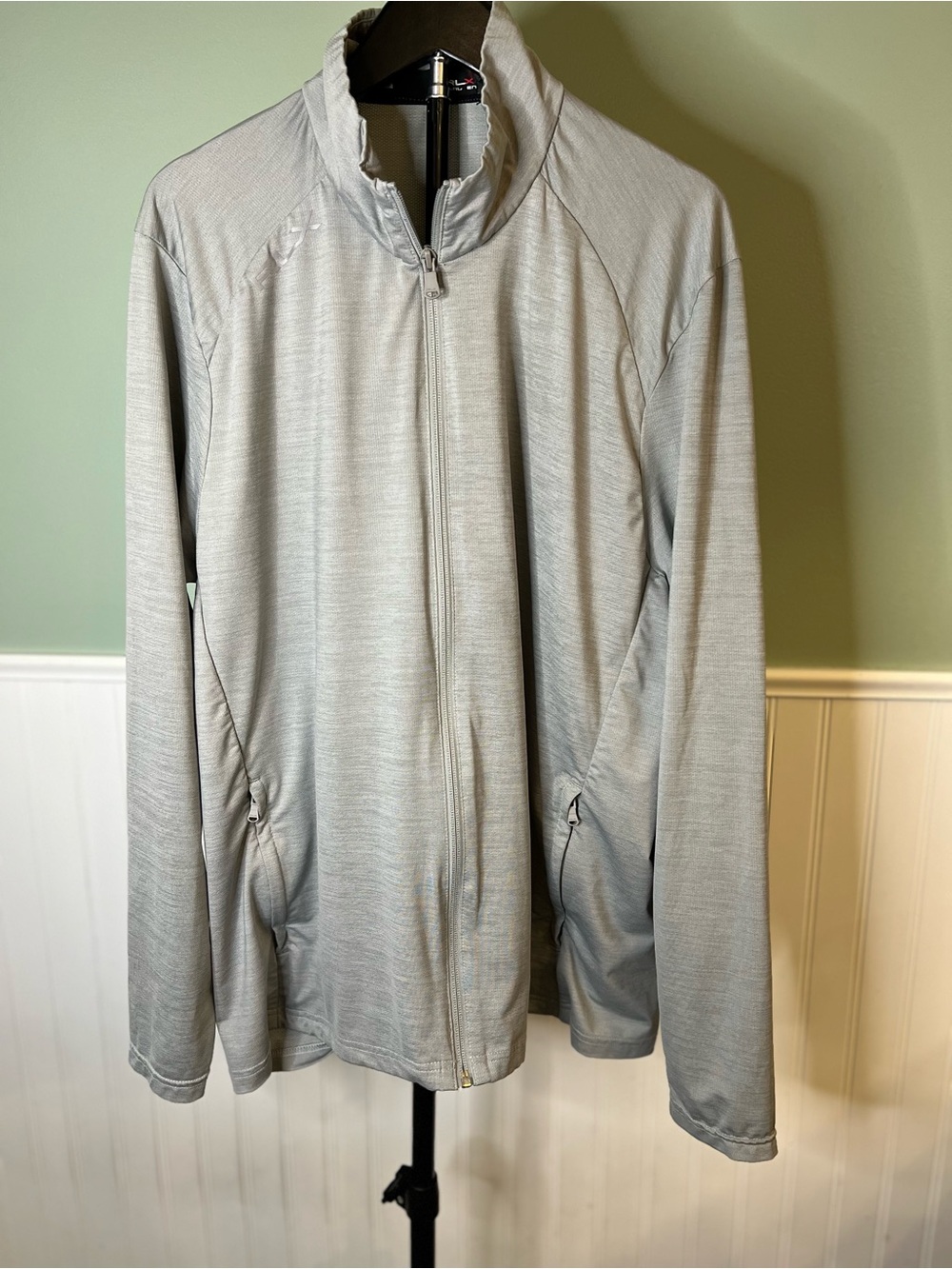 RLX Ralph Lauren Golf Light Gray Full-Zip Jacket. Size XL